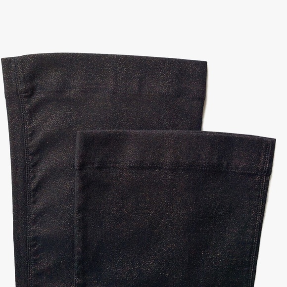 HUDSON Holly High Rise Black Gold Wide Leg Trouser Stretch Jeans - Picture 4 of 12